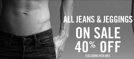 Save 40 percent on jeans from Abercrombie and Fitch