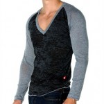 Andrew Christian skinny baseball tee